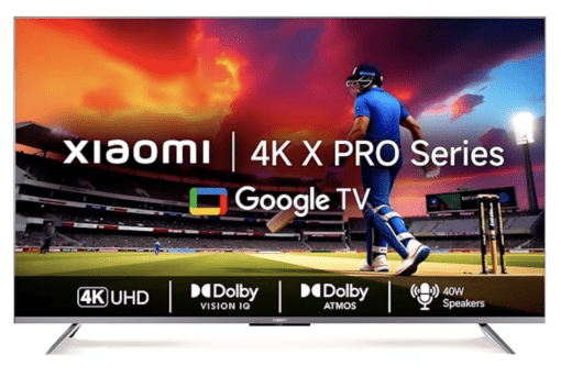 Xiaomi 125 cm (50 inches) X Pro 4K Dolby Vision IQ Series Smart Google LED TV L50M8-5XIN (Black)